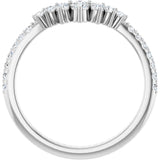 14k Gold .3ct Diamond Contour Wedding Band