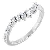 14k Gold .3ct Diamond Contour Wedding Band