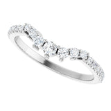 14k Gold .3ct Diamond Contour Wedding Band