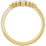 14k Gold .3ct Diamond Contour Wedding Band