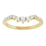 14k Gold .3ct Diamond Contour Wedding Band