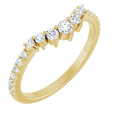 14k Gold .3ct Diamond Contour Wedding Band