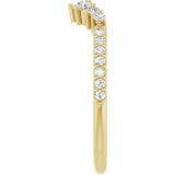 14k Gold .3ct Diamond Contour Wedding Band