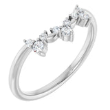 14K Gold .17ct Diamond Contour Wedding Band