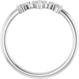14K Gold .17ct Diamond Contour Wedding Band