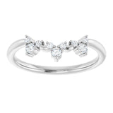14K Gold .17ct Diamond Contour Wedding Band