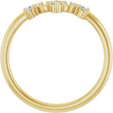 14K Gold .17ct Diamond Contour Wedding Band
