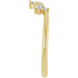 14K Gold .17ct Diamond Contour Wedding Band