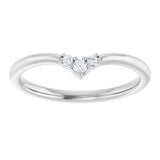 14K Gold .06ct Diamond Contour Wedding Band