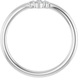 14K Gold .06ct Diamond Contour Wedding Band