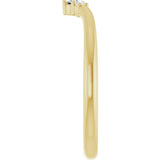 14K Gold .06ct Diamond Contour Wedding Band