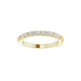 14K Gold .25ct Diamond Floral-Inspired Wedding Band
