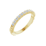 14K Gold .25ct Diamond Floral-Inspired Wedding Band