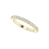 14K Gold .25ct Diamond Floral-Inspired Wedding Band