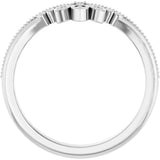 14K Gold .02ct Diamond Contour Wedding Band