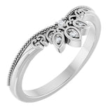 14K Gold .02ct Diamond Contour Wedding Band