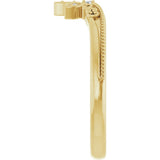 14K Gold .02ct Diamond Contour Wedding Band