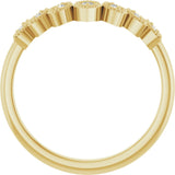 14k Gold .06ct Diamond Contour Wedding Band