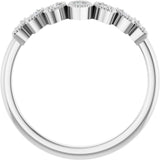 14k Gold .06ct Diamond Contour Wedding Band
