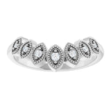 14k Gold .06ct Diamond Contour Wedding Band