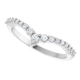14k Gold .25ct Diamond Contour Wedding Band
