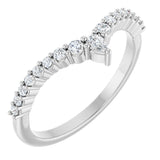 14k Gold .25ct Diamond Contour Wedding Band