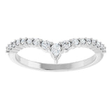 14k Gold .25ct Diamond Contour Wedding Band