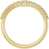 14k Gold .25ct Diamond Contour Wedding Band