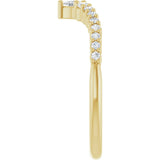 14k Gold .25ct Diamond Contour Wedding Band
