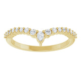 14k Gold .25ct Diamond Contour Wedding Band