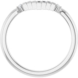 14K Gold .08ct Diamond Contour Wedding Band