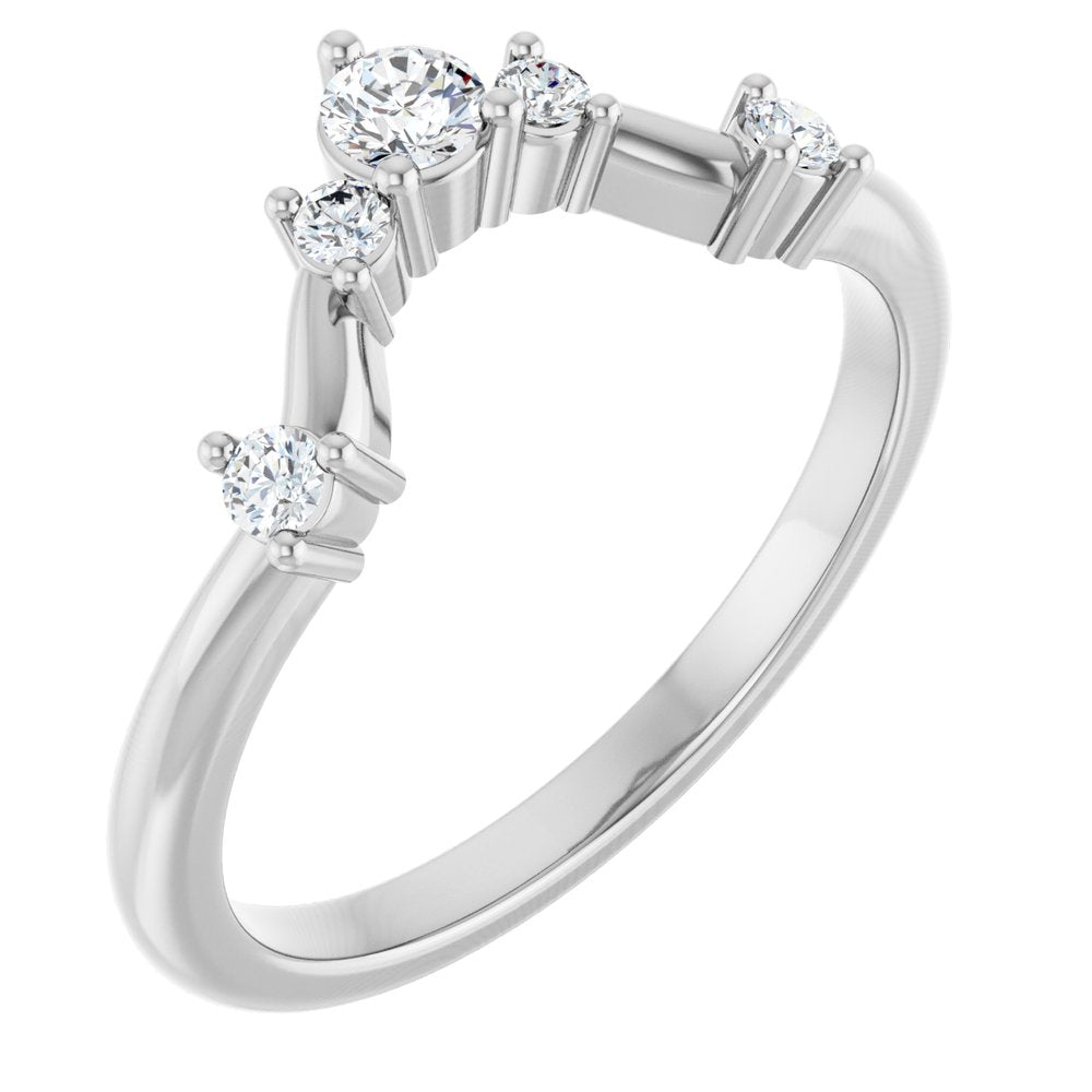 14k Gold .2ct Natural Diamond Wedding Band