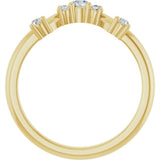 14k Gold .2ct Natural Diamond Wedding Band
