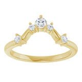 14k Gold .2ct Natural Diamond Wedding Band
