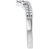 14k Gold .4ct Natural Diamond Contour Wedding Band
