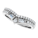 14k Gold .4ct Natural Diamond Contour Wedding Band