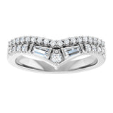 14k Gold .4ct Natural Diamond Contour Wedding Band