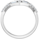 14k Gold .4ct Natural Diamond Contour Wedding Band