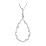 Sterling Silver .16ct Diamond Pendant Necklace