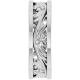 14k Gold Nature Inspired Floral Wedding Band