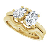 14k Gold Two-Stone Engagement Ring