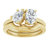 14k Gold Two-Stone Engagement Ring