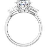 14k Gold East West Oval Engagement Ring