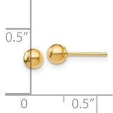 Leslie 14K Yellow Gold Polished 4mm Ball Post Earrings