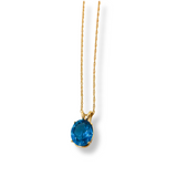 14k Yellow Gold London Blue Topaz Pendant