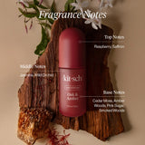 Kitsch Oak and Amber fragrance notes.