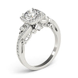 14k Gold Vintage Inspired Halo Engagement Ring