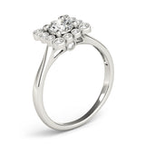 14k Gold Vintage Inspired Square Engagement Ring