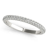 Straight Pave Diamond Wedding Band