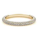 Straight Pave Diamond Wedding Band